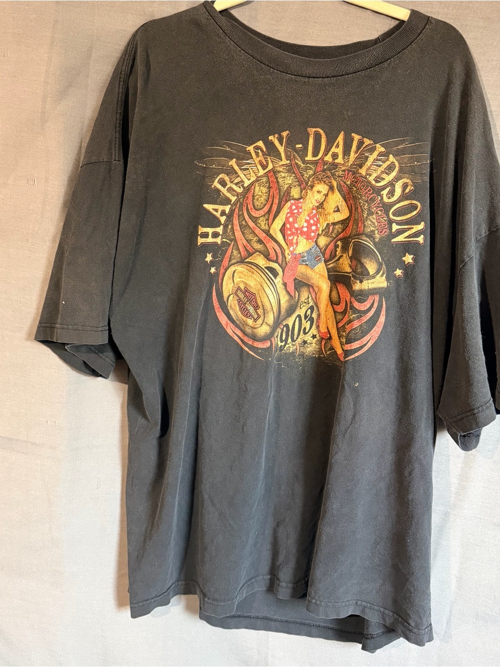 Vintage Harley-Davidson Lawless Scott City Missouri Black Tee